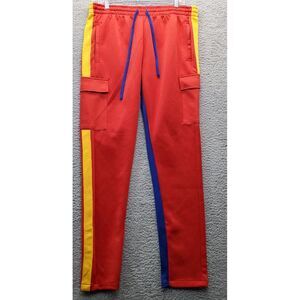 Decible Track Pants Men's XL Multi Colorblock‎ Print Pockets Stretch Drawstring
